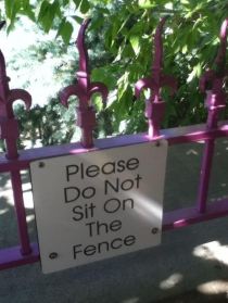 fence sitting
